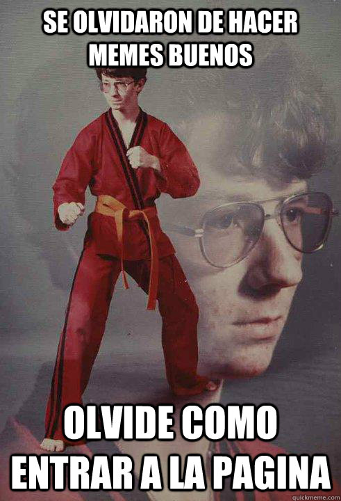 Se olvidaron de hacer memes buenos olvide como entrar a la pagina    Karate Kyle