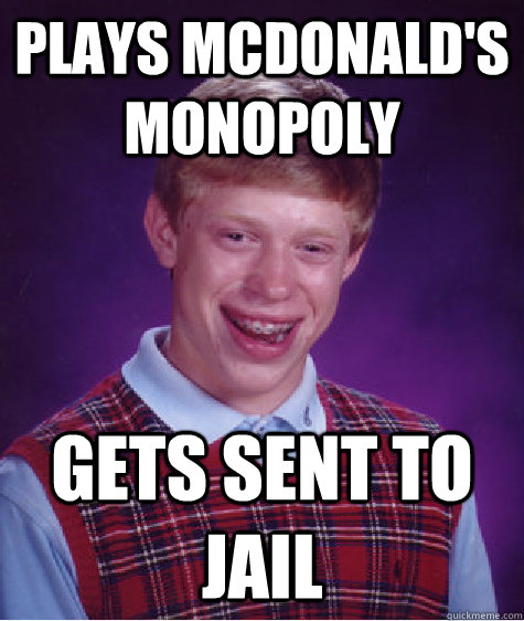 Plays McDonald's Monopoly Gets Sent to Jail - Plays McDonald's Monopoly Gets Sent to Jail  Misc
