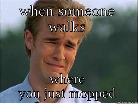 WHEN SOMEONE WALKS WHERE YOU JUST MOPPED 1990s Problems