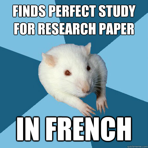 finds perfect study for research paper in french - finds perfect study for research paper in french  Psychology Major Rat