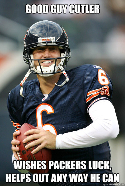 Good guy cutler wishes packers luck, helps out any way he can  cutler