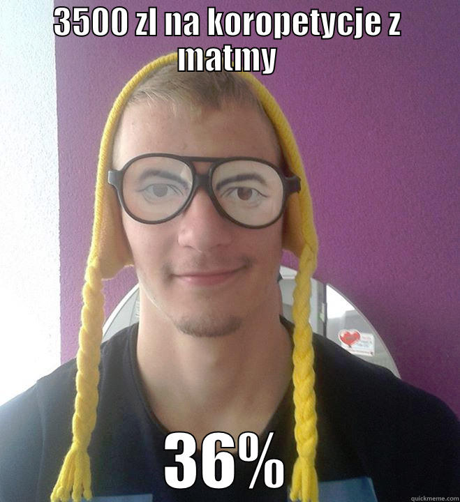 3500 ZL NA KOROPETYCJE Z MATMY 36% Misc