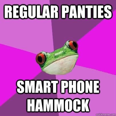 Regular Panties Smart Phone Hammock  Foul Bachelorette Frog