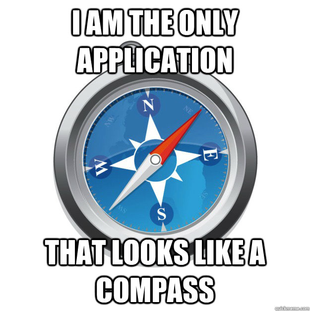 i am the only application  that looks like a compass  