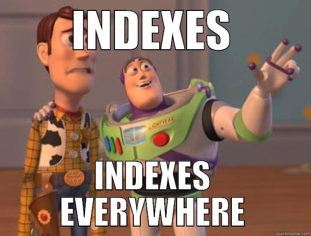 indexes EVERYWHERE - INDEXES INDEXES EVERYWHERE Toy Story