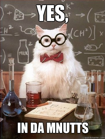 yes, in da mnutts  Chemistry Cat