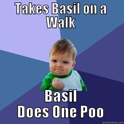 TAKES BASIL ON A WALK BASIL DOES ONE POO Success Kid