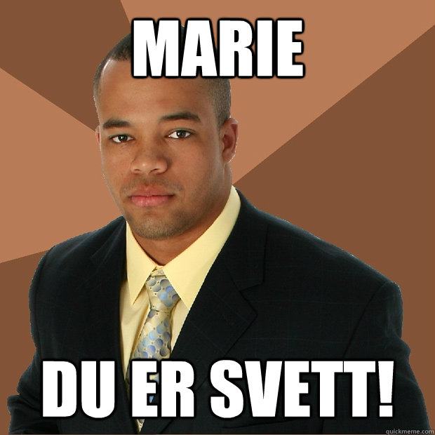 Marie Du er svett!  Successful Black Man