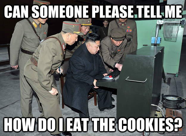 Can someone please tell me How do i eat the cookies?  kim jong un