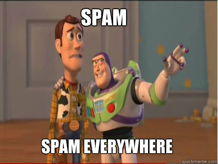 SPAM SPAM EVERYWHERE  woody and buzz