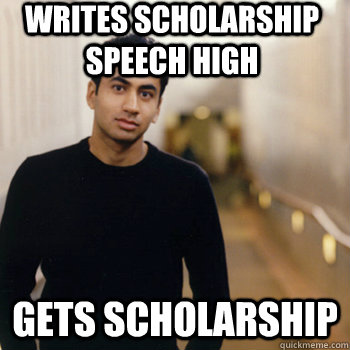 writes scholarship speech high  gets scholarship  Straight A Stoner