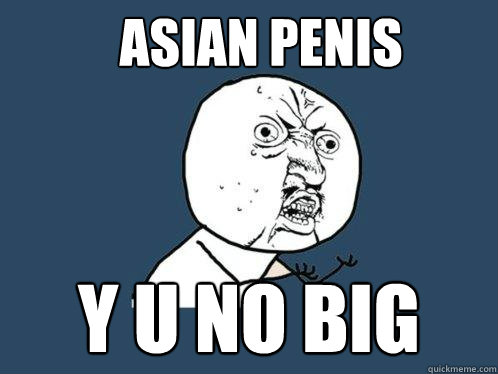 asian penis y u no big  Y U No