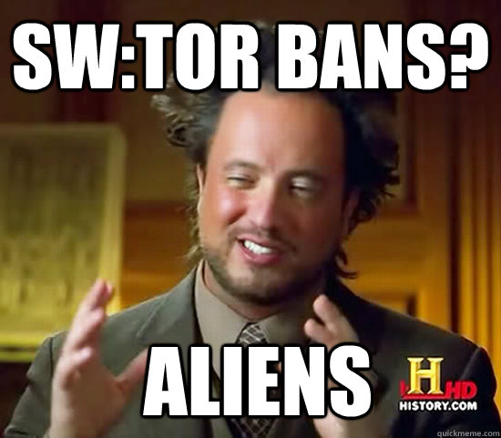 SW:Tor bans?  Aliens  Ancient Aliens