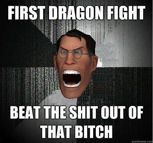 FIRST DRAGON FIGHT BEAT THE SHIT OUT OF THAT BITCH  