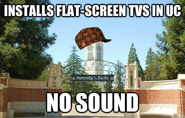 Installs flat-screen TVs in UC NO SOUND  