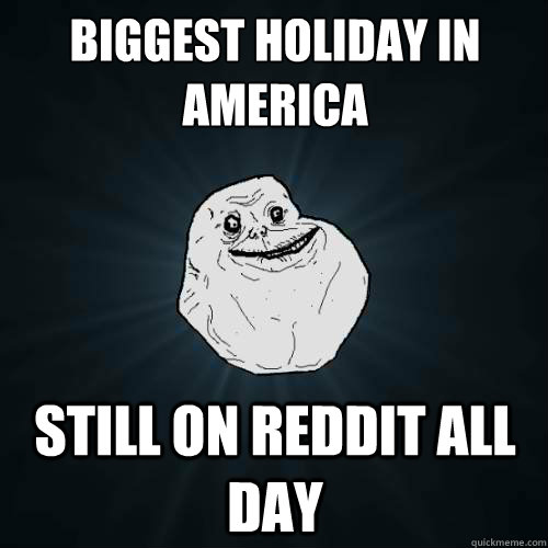 Biggest Holiday in America Still on Reddit all day  Forever Alone