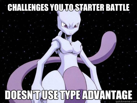 Challenges you To Starter Battle Doesn't use type advantage  