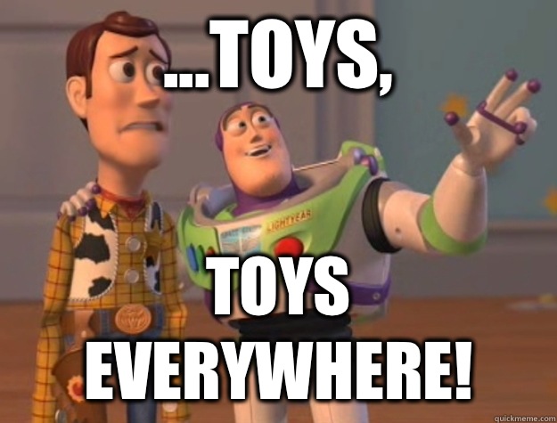 ...Toys, Toys everywhere!  Buzz Lightyear