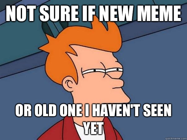 Not sure if new meme Or old one I haven't seen yet - Not sure if new meme Or old one I haven't seen yet  Futurama Fry