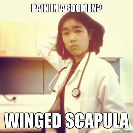 Pain in abdomen? Winged scapula - Pain in abdomen? Winged scapula  1st Year Med Student