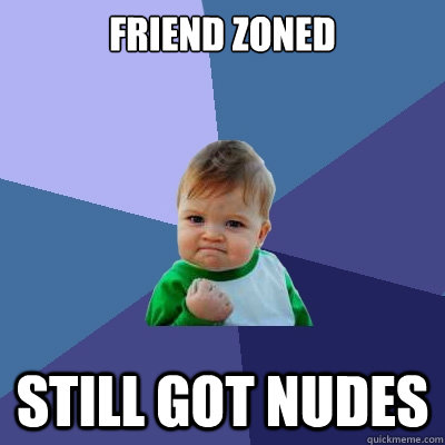 friend zoned still got nudes  Success Kid