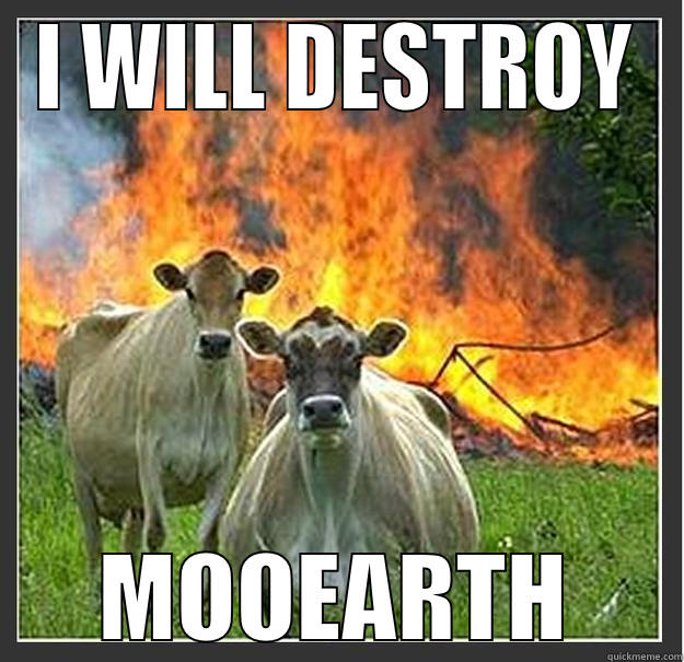 Minecraft Evil Cows VS. Life - I WILL DESTROY MOOEARTH Evil cows