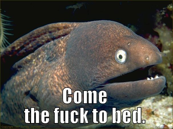  COME THE FUCK TO BED. Bad Joke Eel