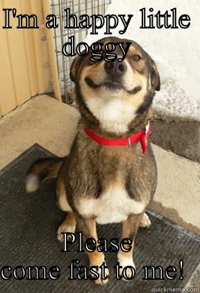 I'M A HAPPY LITTLE DOGGY PLEASE COME FAST TO ME!  Good Dog Greg