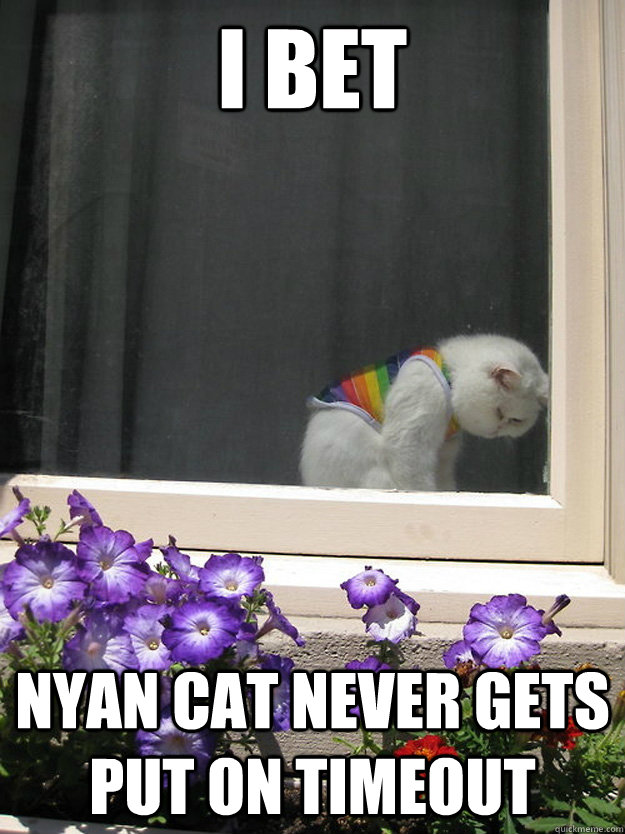 I bet nyan cat never gets put on timeout - I bet nyan cat never gets put on timeout  Nyan Cat IRL