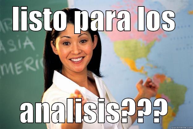 LISTO PARA LOS ANALISIS??? Unhelpful High School Teacher