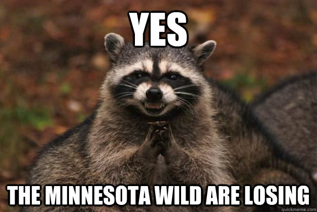 Yes The Minnesota Wild are losing - Yes The Minnesota Wild are losing  Evil Plotting Raccoon