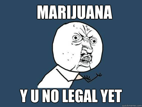 MARIJUANA Y U NO LEGAL YET  Y U No