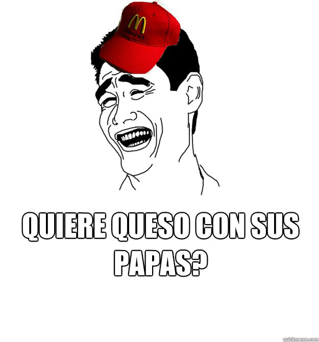  Quiere queso con sus papas?  Yao ming Mcdonalds