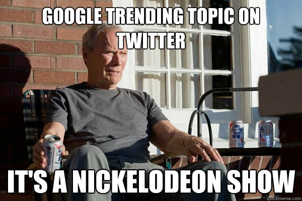 Google Trending Topic on Twitter It's a Nickelodeon Show  Feels Old Man