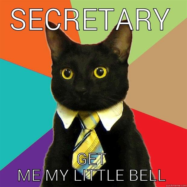 SECRETARY GET ME MY LITTLE BELL Business Cat