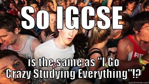 IGCSE meme. - SO IGCSE IS THE SAME AS 