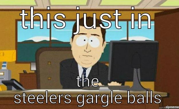 BREAKING NEWS - THIS JUST IN THE STEELERS GARGLE BALLS aaaand its gone