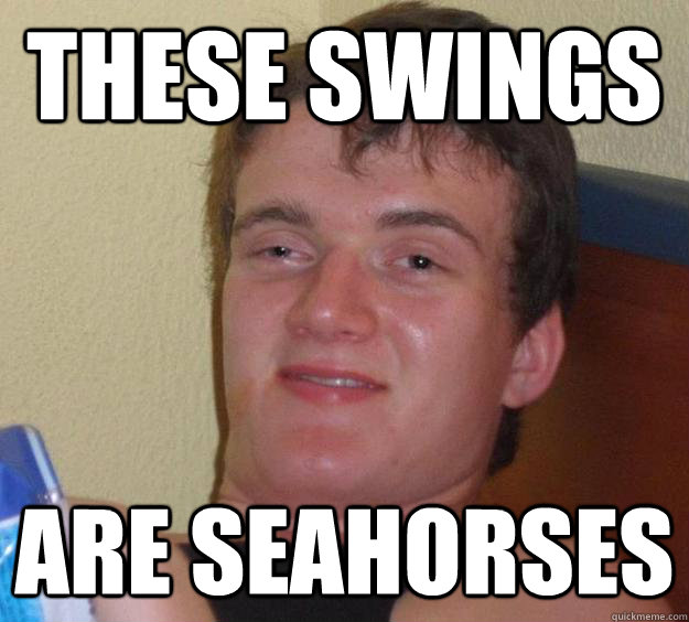 these swings are seahorses  10 Guy