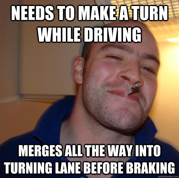 needs to make a turn while driving merges all the way into turning lane before braking - needs to make a turn while driving merges all the way into turning lane before braking  Misc