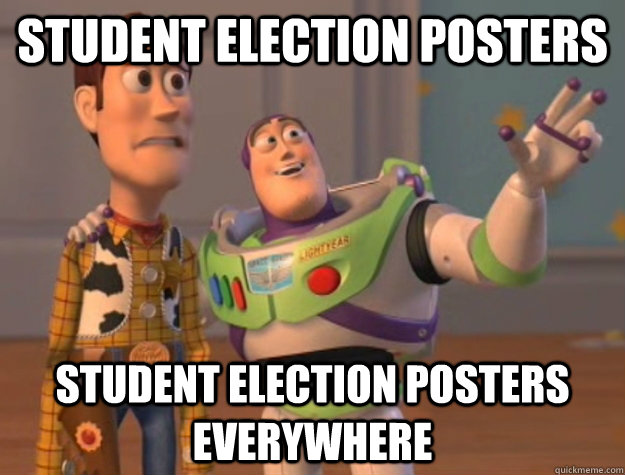 student election posters student election posters everywhere  Buzz Lightyear