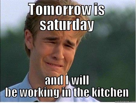 TOMORROW IS SATURDAY AND I WILL BE WORKING IN THE KITCHEN 1990s Problems