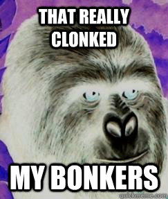 That really clonked MY BONKERS - That really clonked MY BONKERS  Rustled Jimmies Gorilla