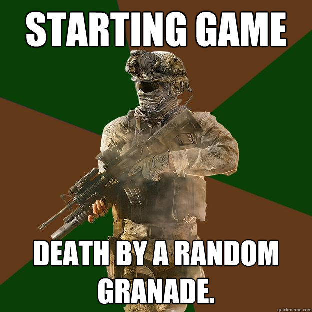 Starting Game Death by a Random Granade. - Starting Game Death by a Random Granade.  Call of Duty Addict