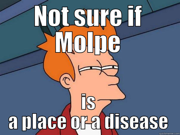 NOT SURE IF MOLPE IS A PLACE OR A DISEASE Futurama Fry