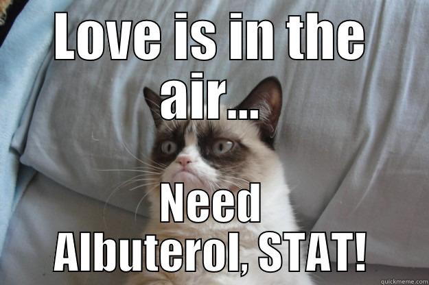 Inhaler Love - LOVE IS IN THE AIR... NEED ALBUTEROL, STAT! Grumpy Cat