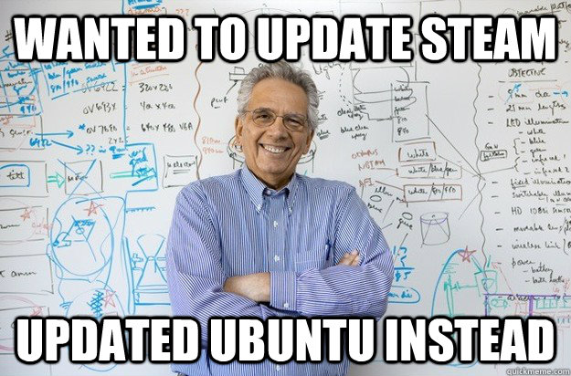 Wanted to update steam Updated Ubuntu instead  Engineering Professor