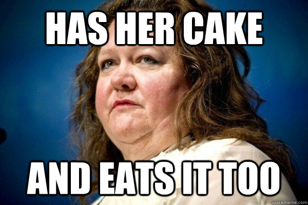 Has her cake AND EATS IT TOO  Spiteful Billionaire