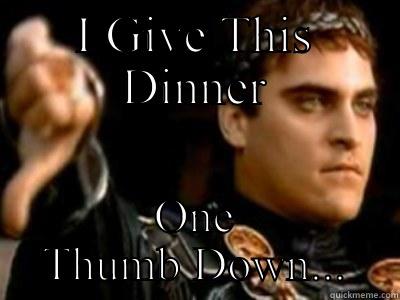 I GIVE THIS DINNER ONE THUMB DOWN... Downvoting Roman