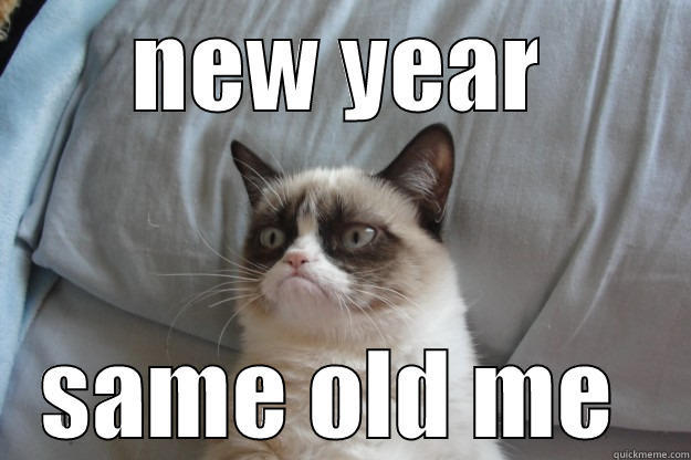 NEW YEAR SAME OLD ME  Grumpy Cat