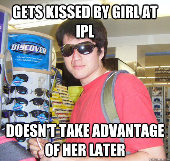 Gets kissed by girl at IPL Doesn't take advantage of her later  